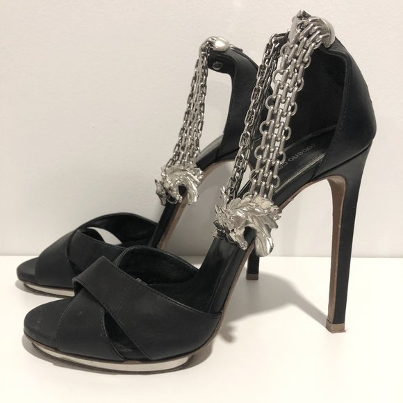 Roberto Cavalli Shoes - Roberto Cavalli Dragon Head Chain Sandals